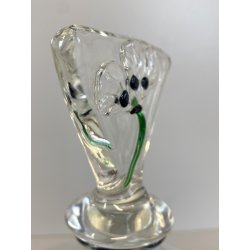 BOTTIGLIA LIQUORE VETRO SOFFIATO MURANO BOTTLE  DECANTER DECORO FIORI