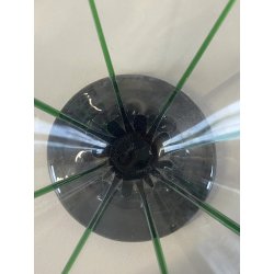 BOTTIGLIA LIQUORE VETRO SOFFIATO MURANO BOTTLE  DECANTER DECORO FIORI