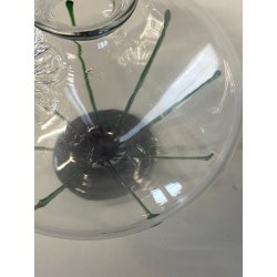 BOTTIGLIA LIQUORE VETRO SOFFIATO MURANO BOTTLE  DECANTER DECORO FIORI