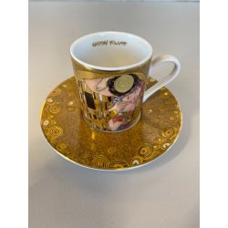 TAZZINA CAFFE ESPRESSO PORCELLANA Goebel "Artis Orbis" GUSTAV KLIMT DER KUSS