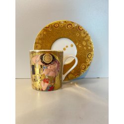 TAZZINA CAFFE ESPRESSO PORCELLANA Goebel "Artis Orbis" GUSTAV KLIMT DER KUSS
