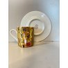 TAZZINA CAFFE ESPRESSO PORCELLANA Goebel "Artis Orbis" GUSTAV KLIMT DER KUSS