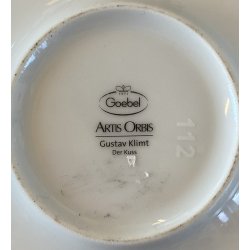 TAZZINA CAFFE ESPRESSO PORCELLANA Goebel "Artis Orbis" GUSTAV KLIMT DER KUSS