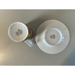 TAZZINA CAFFE ESPRESSO PORCELLANA Goebel "Artis Orbis" GUSTAV KLIMT DER KUSS