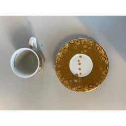 TAZZINA CAFFE ESPRESSO PORCELLANA Goebel "Artis Orbis" GUSTAV KLIMT DER KUSS