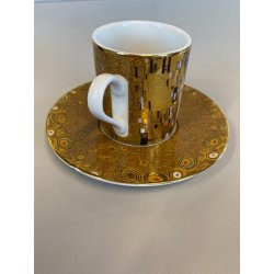 TAZZINA CAFFE ESPRESSO PORCELLANA Goebel "Artis Orbis" GUSTAV KLIMT DER KUSS