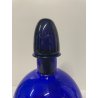 ANTICA BOTTIGLIA CARLO MORETTI VETRO BLU MURANO ANNI 80 DECANTER TAPPO ITALIA