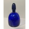 ANTICA BOTTIGLIA CARLO MORETTI VETRO BLU MURANO ANNI 80 DECANTER TAPPO ITALIA