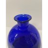 ANTICA BOTTIGLIA CARLO MORETTI VETRO BLU MURANO ANNI 80 DECANTER TAPPO ITALIA