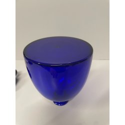 ANTICA BOTTIGLIA CARLO MORETTI VETRO BLU MURANO ANNI 80 DECANTER TAPPO ITALIA