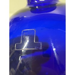 ANTICA BOTTIGLIA CARLO MORETTI VETRO BLU MURANO ANNI 80 DECANTER TAPPO ITALIA