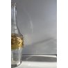 DECANTER LIQUORE CRISTALLO SFACCETTATO DECORO DORATO NEOCLASSICO MIDCENTURY