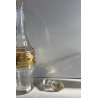 DECANTER LIQUORE CRISTALLO SFACCETTATO DECORO DORATO NEOCLASSICO MIDCENTURY