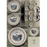 ANTICO SERVIZIO PIATTI 10 pers. Villeroy & Boch Mettlach SAAR Engadin 54 Pz.