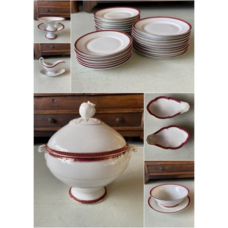 ANTICO SERVIZIO PIATTI 35 pz. Ginori DECORO ESEGUITO Richard Ginori FINE '800