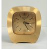 Swiza 8 days OROLOGIO TAVOLO DORATO con SUONERIA anni 70 Old Alarm Desk Clock
