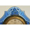 Atlanta OROLOGIO TAVOLO Art Déco OTTONE SMALTATO epoca 900 GUILLOCHE Desk Clock