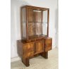 ANTICA PICCOLA VETRINA CREDENZA ART DECO ANNI 30/40 ARMADIO LEGNO RADICA VETRO
