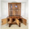 ANTICA PICCOLA VETRINA CREDENZA ART DECO ANNI 30/40 ARMADIO LEGNO RADICA VETRO