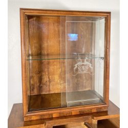 ANTICA PICCOLA VETRINA CREDENZA ART DECO ANNI 30/40 ARMADIO LEGNO RADICA VETRO