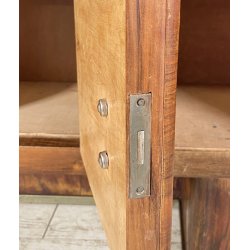 ANTICA PICCOLA VETRINA CREDENZA ART DECO ANNI 30/40 ARMADIO LEGNO RADICA VETRO