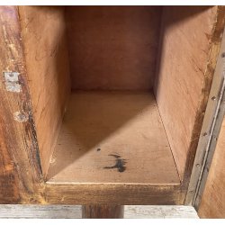 ANTICA PICCOLA VETRINA CREDENZA ART DECO ANNI 30/40 ARMADIO LEGNO RADICA VETRO