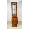 ANTICA PICCOLA VETRINA CREDENZA ART DECO ANNI 30/40 ARMADIO LEGNO RADICA VETRO