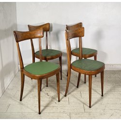 LOTTO 4 SEDIE ART DECÒ ANNI 40 LEGNO E SKY VINTAGE CHAIR SALA PRANZO MODERN