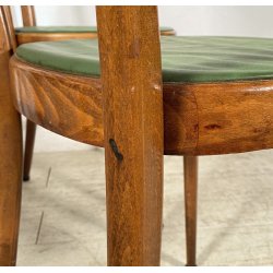 LOTTO 4 SEDIE ART DECÒ ANNI 40 LEGNO E SKY VINTAGE CHAIR SALA PRANZO MODERN