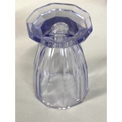 DECANTER 5 BICCHIERI VASSOIO CRISTALLO BOHEMIA AMETISTA SFACCETTATO ART DECO'