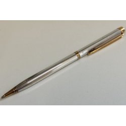 WATERMAN Gentleman PENNA SFERA acciaio oro BOX Vintage Ballpoint Pen DESIGN