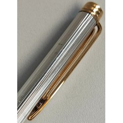 WATERMAN Gentleman PENNA SFERA acciaio oro BOX Vintage Ballpoint Pen DESIGN