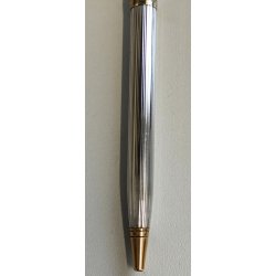 WATERMAN Gentleman PENNA SFERA acciaio oro BOX Vintage Ballpoint Pen DESIGN