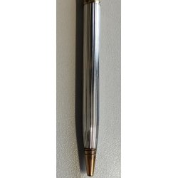 WATERMAN Gentleman PENNA SFERA acciaio oro BOX Vintage Ballpoint Pen DESIGN