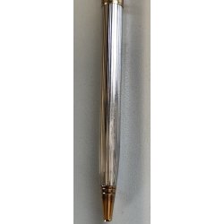 WATERMAN Gentleman PENNA SFERA acciaio oro BOX Vintage Ballpoint Pen DESIGN