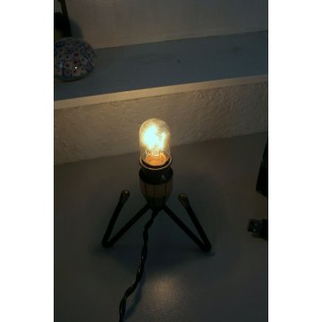 COPPIA ABAT-JOUR LAMPADE VINTAGE TABLE LAMP VETRO OPALINO METALLO STILNOVO '50