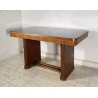 TAVOLO SCRIVANIA ART DECÒ ANNI 30/40 TABLE SCRITTOIO LEGNO RADICA VETRO