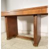 TAVOLO SCRIVANIA ART DECÒ ANNI 30/40 TABLE SCRITTOIO LEGNO RADICA VETRO