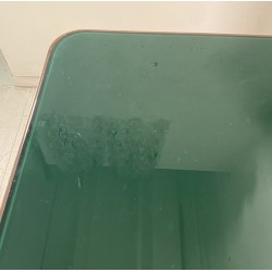 TAVOLO SCRIVANIA ART DECÒ ANNI 30/40 TABLE SCRITTOIO LEGNO RADICA VETRO