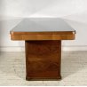 TAVOLO SCRIVANIA ART DECÒ ANNI 30/40 TABLE SCRITTOIO LEGNO RADICA VETRO