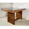 TAVOLO SCRIVANIA ART DECÒ ANNI 30/40 TABLE SCRITTOIO LEGNO RADICA VETRO