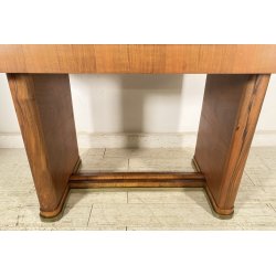 TAVOLO SCRIVANIA ART DECÒ ANNI 30/40 TABLE SCRITTOIO LEGNO RADICA VETRO