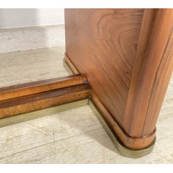 TAVOLO SCRIVANIA ART DECÒ ANNI 30/40 TABLE SCRITTOIO LEGNO RADICA VETRO