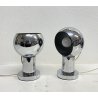COPPIA LAMPADA TAVOLO ANNI 70 METALLO CROMATO VINTAGE ABATJOUR REGOLABILI DESIGN