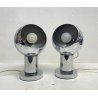 COPPIA LAMPADA TAVOLO ANNI 70 METALLO CROMATO VINTAGE ABATJOUR REGOLABILI DESIGN