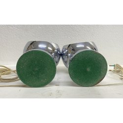 COPPIA LAMPADA TAVOLO ANNI 70 METALLO CROMATO VINTAGE ABATJOUR REGOLABILI DESIGN