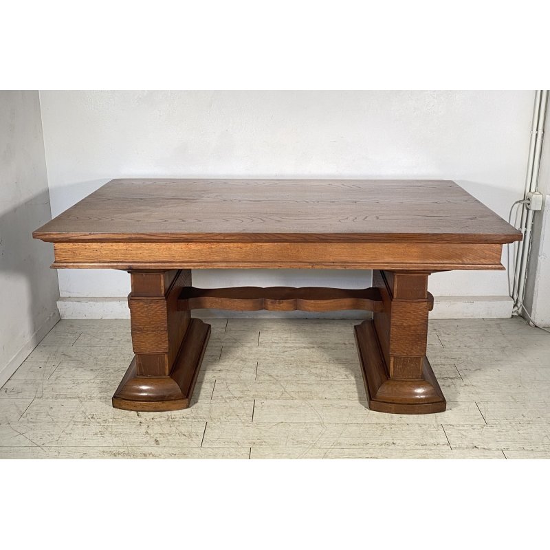 TAVOLO PRANZO ART DECÒ ANNI 30/40 TABLE SCRITTOIO LEGNO ROVERE