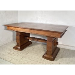 TAVOLO PRANZO ART DECÒ ANNI 30/40 TABLE SCRITTOIO LEGNO ROVERE