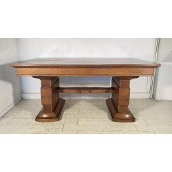 TAVOLO PRANZO ART DECÒ ANNI 30/40 TABLE SCRITTOIO LEGNO ROVERE