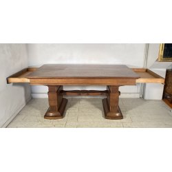 TAVOLO PRANZO ART DECÒ ANNI 30/40 TABLE SCRITTOIO LEGNO ROVERE